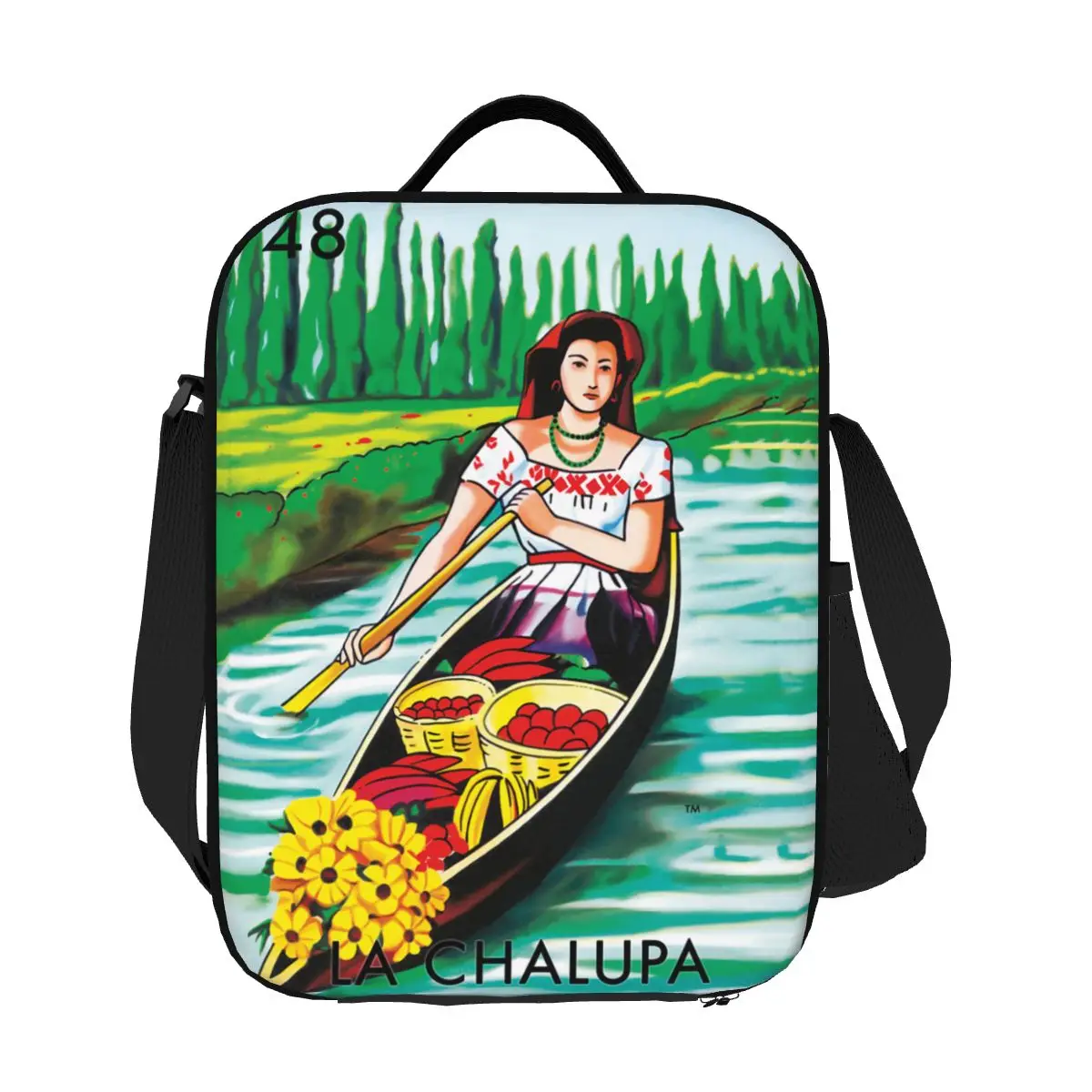 

Пользовательские La Chalupa Boat Loteria Card Мексиканский Бинго Лотерея Изолированная Сумка Для Обеда для Женщин Кулер Термальная Сумка Для Обеда Рабочая Школа