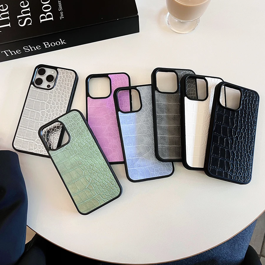 التمساح الحبوب قضية الهاتف الخليوي آيفون 17 الهواء 16 15 14 زائد 13 12 11 برو ماكس حماية الجلود غطاء ممتص للصدمات من البولي يوريثان المضادة للخبط #1