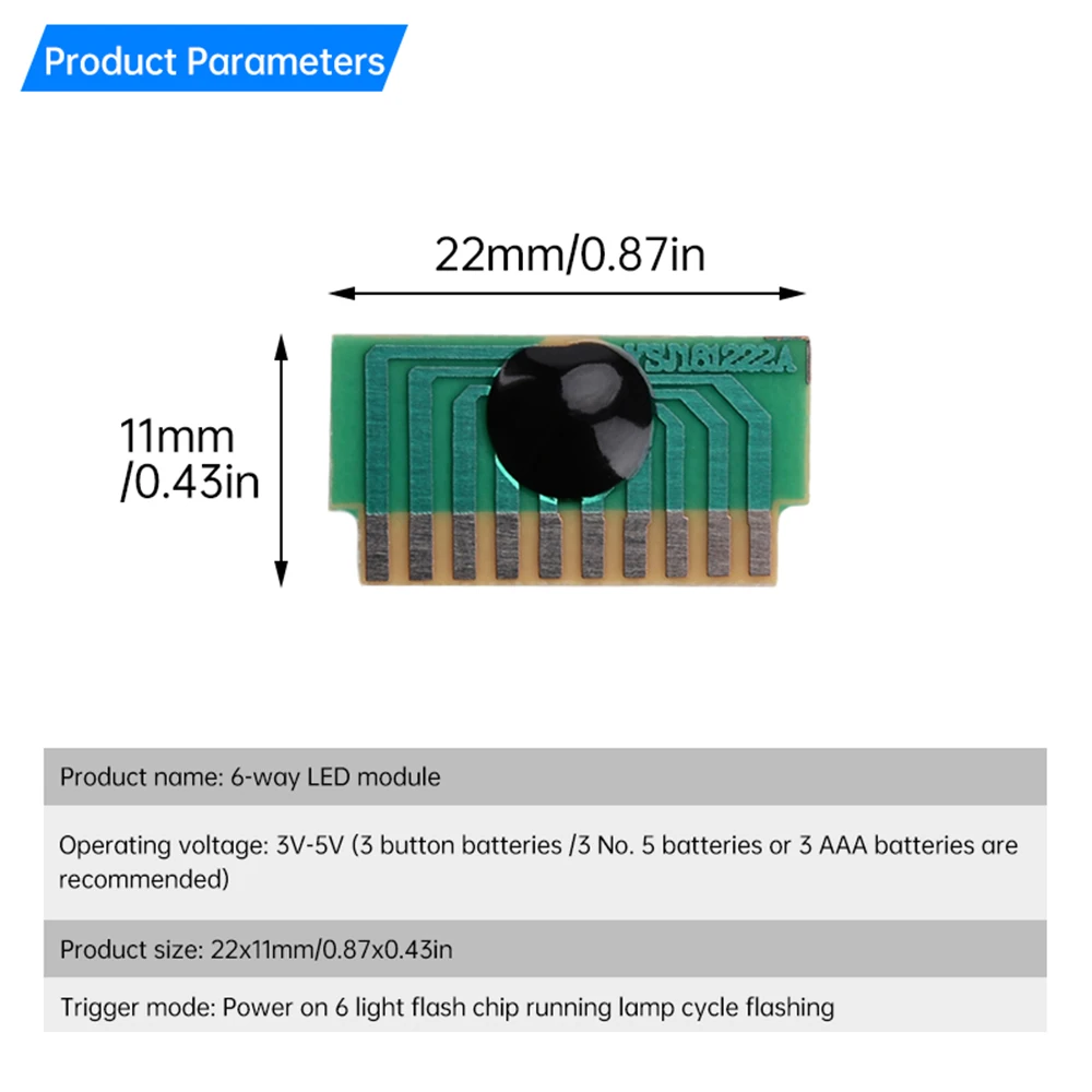 DC3-5V 6-way LED Sequential Flashing Control Integrated Circuit Control Board Module IC Electronic DIY LED Scintillation Module