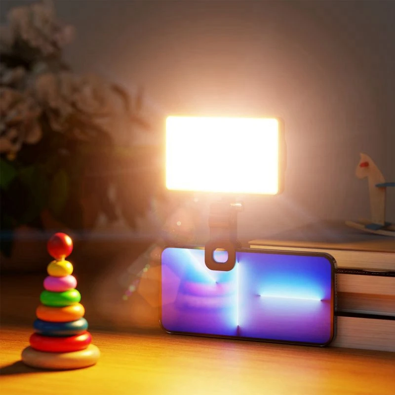 

LED High Power Rechargeable Clip Fill Light Adjustable Portable Lamp For Phone, Pad, For Makeup, Tiktok, Selfie, Vlog