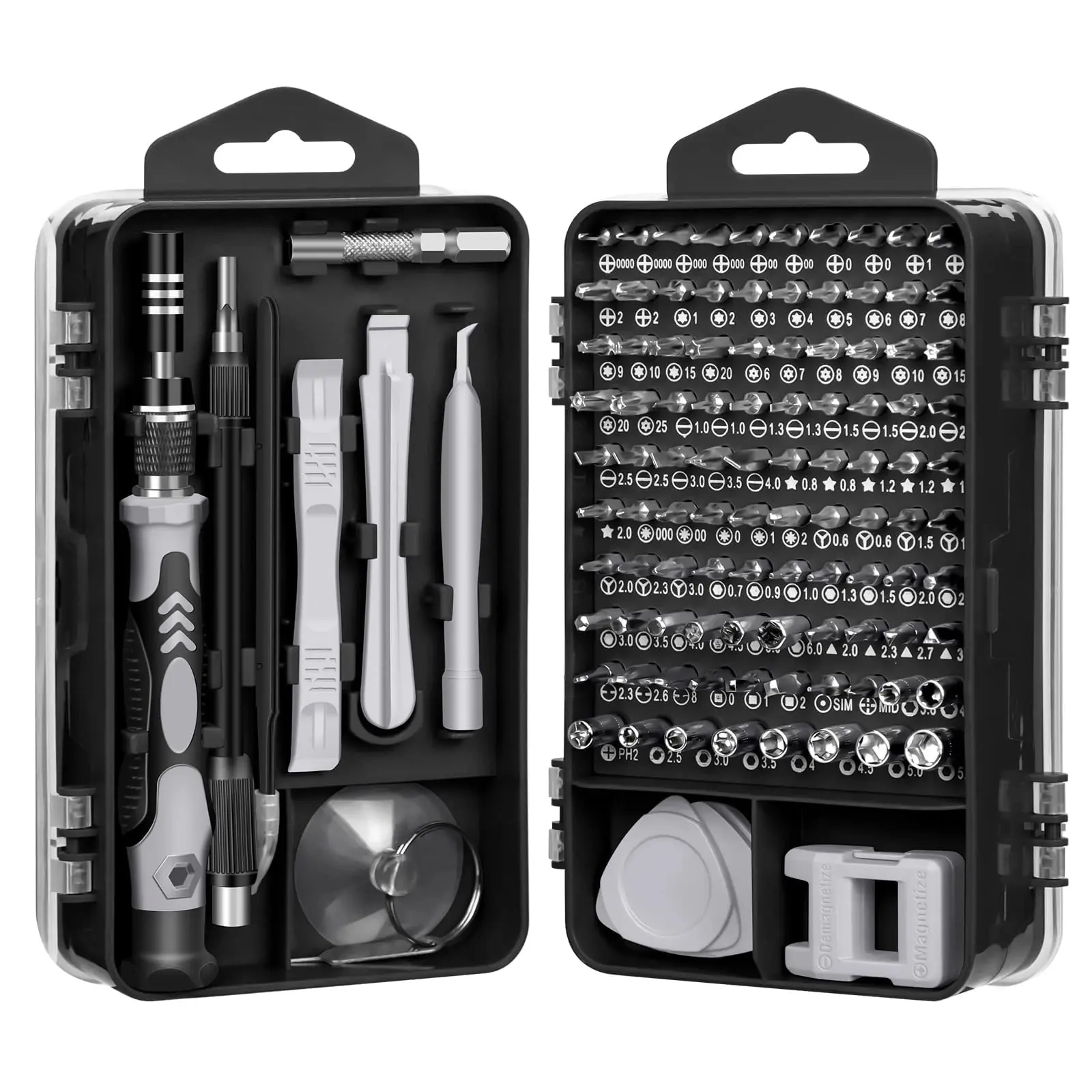 115 in 1 Precision Screwdriver Set Professional Multi-Function Repair Tool with 98 Magnetic Screw Driver Bits for iPhone Glasses