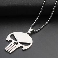 Personalized Simple Skull Punisher Pendant Necklace Men and Women Fashion Trend Hip-hop Punk Niche Party Accessories Necklace