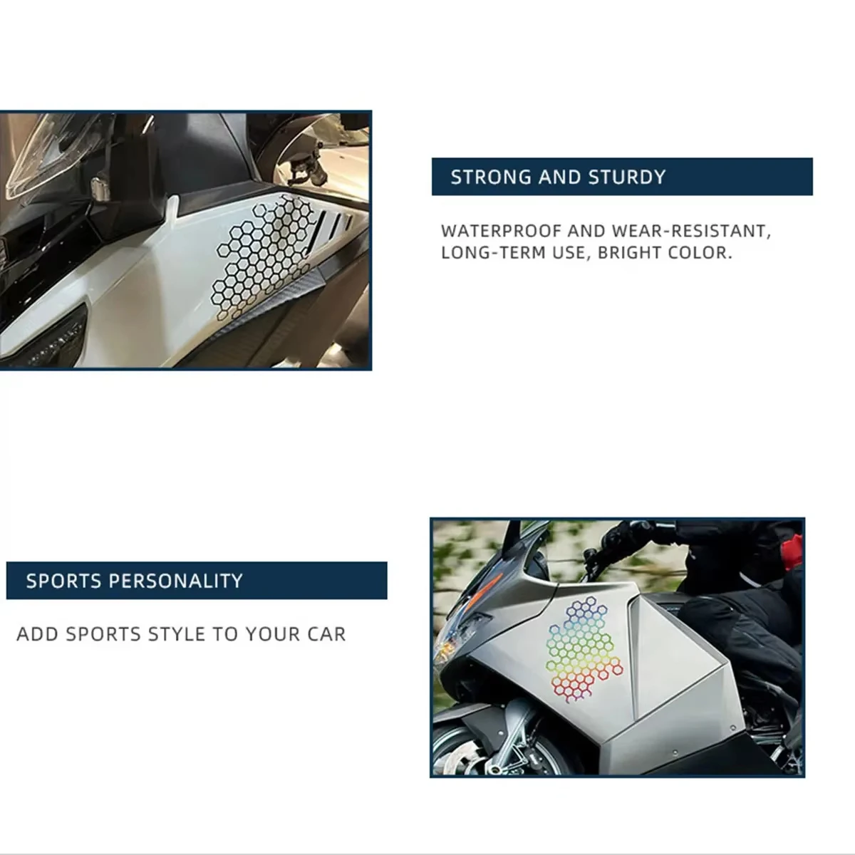 دراجة نارية العسل نمط مفتوح ملصقات الجسم شخصية العسل الجسم لاصقة تزيين خوذة السباق شارات الفينيل