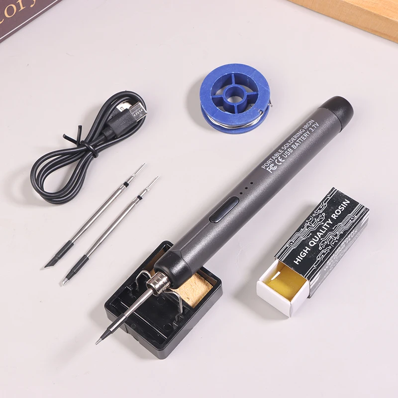 USB 5V 8W Wireless Charging Electric Soldering Iron Fast Charging Lithium Battery Solder Iron Portable Repair Welding Tools