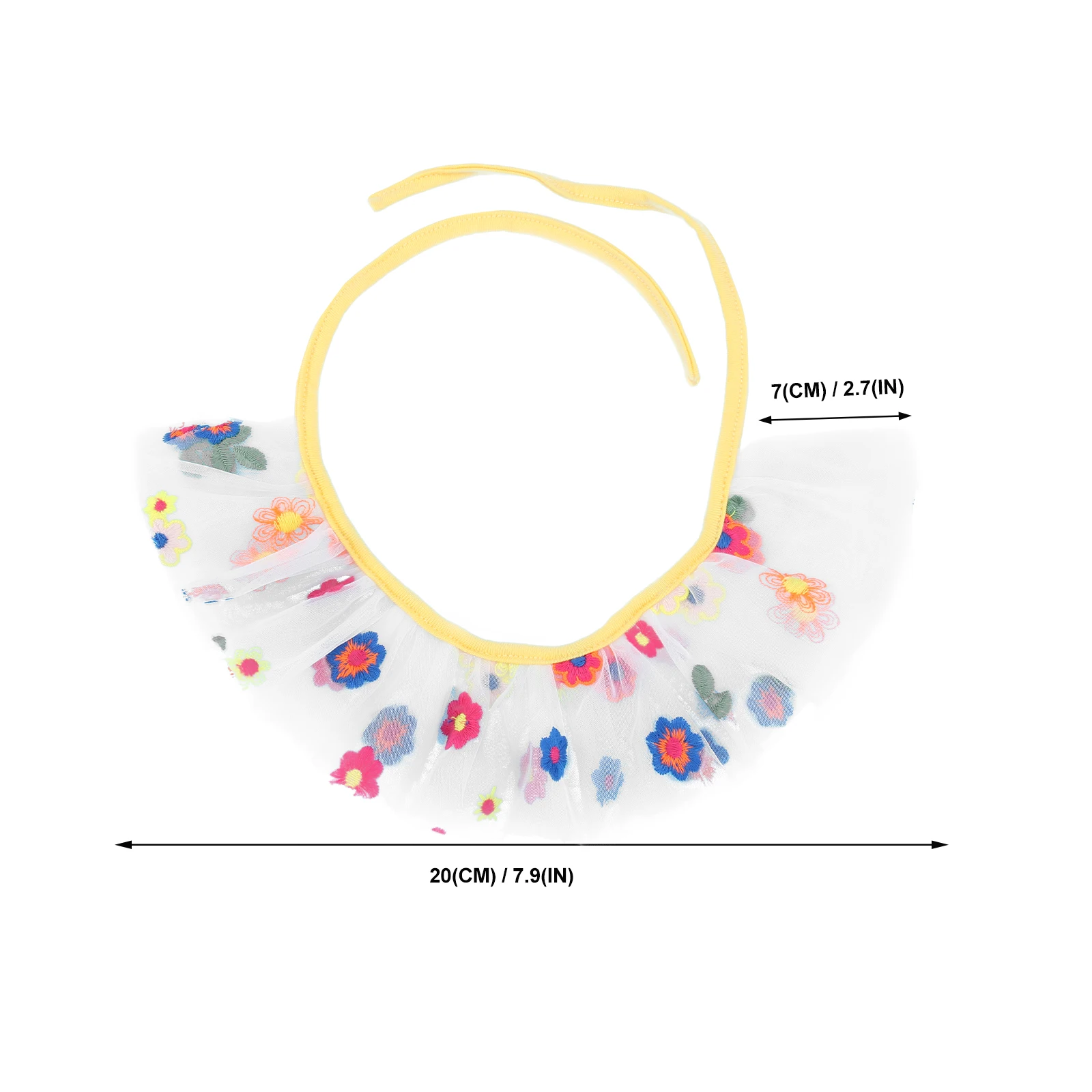 

Embroidered Dog Scarf Bib Pet Collar Flowers Neckwear Free Size 5 to 18kg Decor Banquet Party New Year Clean Practical