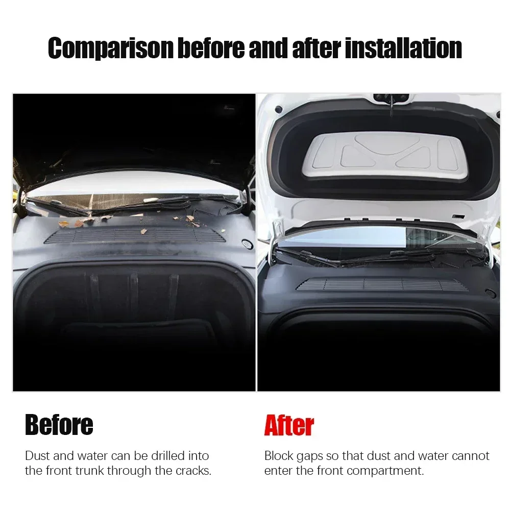 Car Front Hood Dust Proof Seal Strip For Tesla Model Y 3 Car Accessories Protector Guard Water Strip 2023