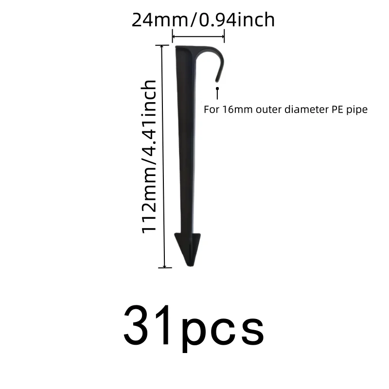 Courtyard Irrigation Practical 31pcs Water Pipe Fixing Stake Sturdy Easy Install For Garden/Lawn Drip Hose/Hose Fixing