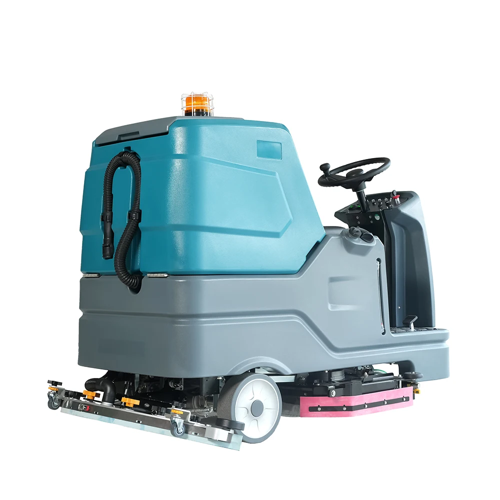 Automatic Industrial Ride On Electric Warehouse Cleaning Floor Scrubber Machine