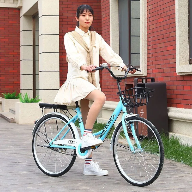 Cycling City Bicycle Non Inflatable Disc Brake Retro Women Adult Lightweight Male Female Student Adult Commuter Ladie Work Bike