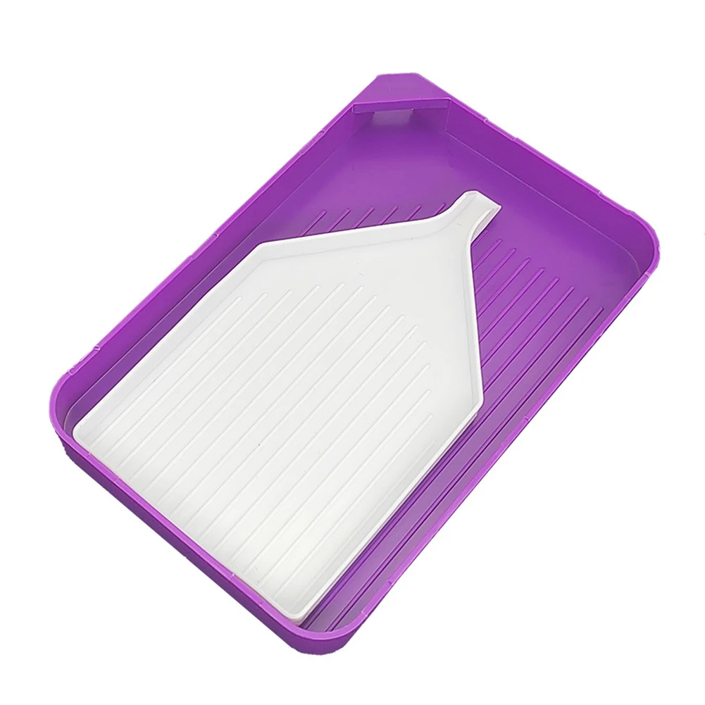 Funnel Diamonds Painting Tray Large Capacity DIY Mosaic Tary Art Crafts 5D Handmade Plastic Purple Handicrafts Tool Accessories