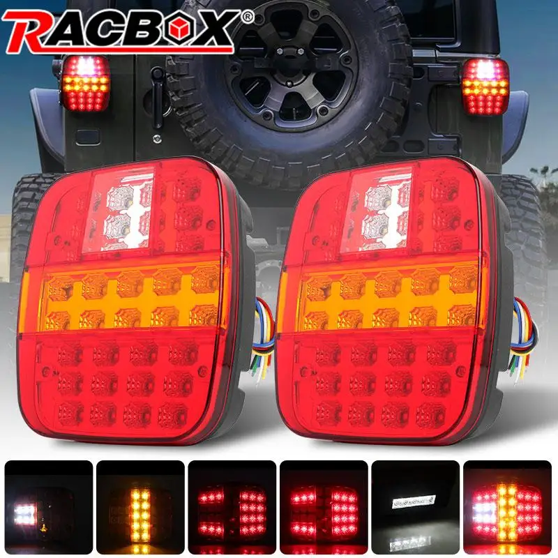 

39 Led Trailer Tail Light Stud Mount Combination Stop Taillight For Ford For Jeep CJ YJ JK Wrangler Truck Trailer Lorry 12V 24V