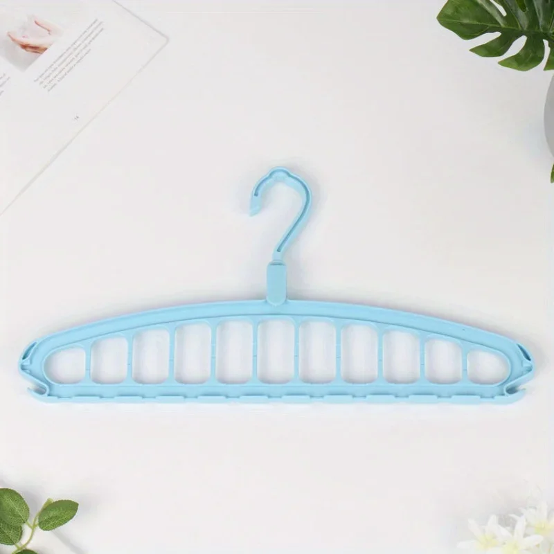 1pc 11 hole multifunctional traceless clothes hanger, clothes hanging rack, bedroom wardrobe storage artifact