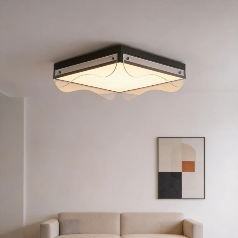 SANDYHA Modern Minimalist Square Design Ceiling Light LED Lamps for Living Room Home Decoration Bedroom Study Lighting Fixtures