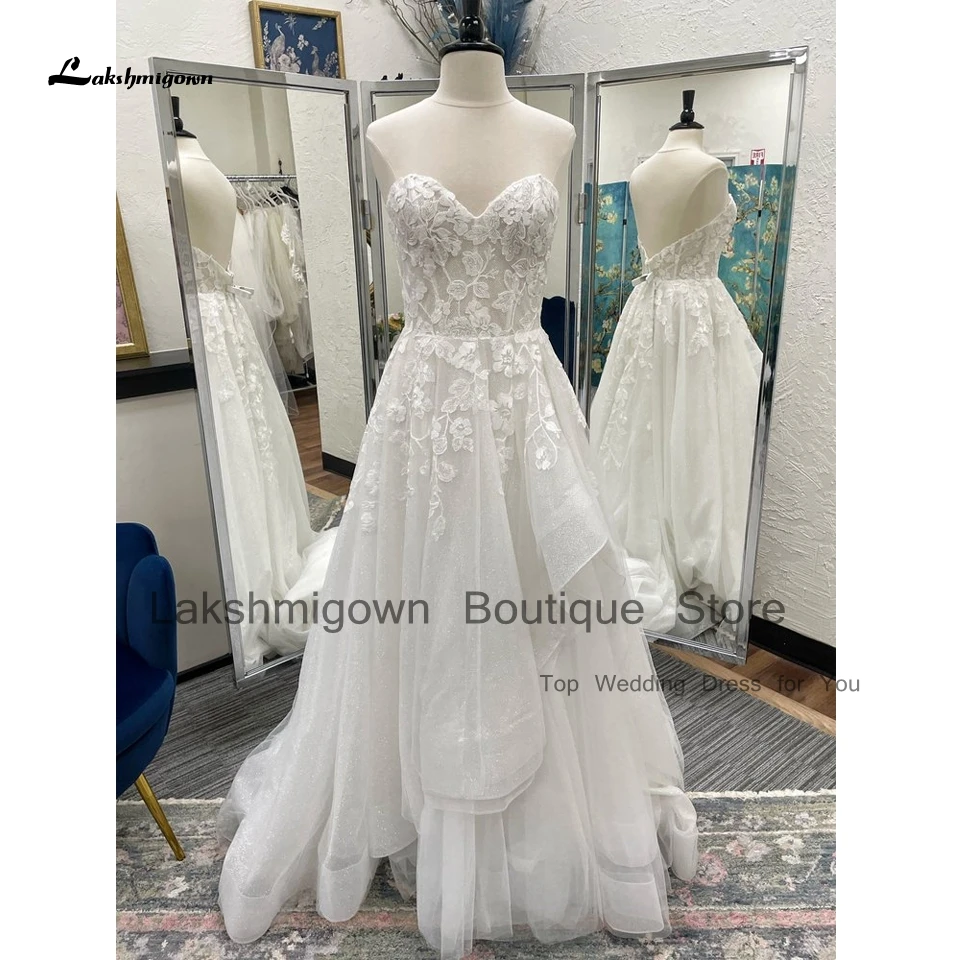 Lakshmigown Princess Women Beach Wedding Dress Sweetheart 2025 Vestido De Noiva Sereia Vintage Lace Boho Bridal Gowns