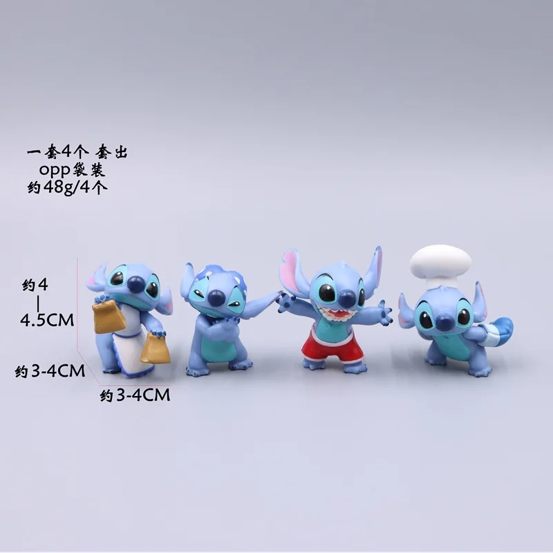 

3-4cm 4pcs/Lot Stitch Figure Toys PVC Figure Collectible Model Toys for Children Birthday Gift