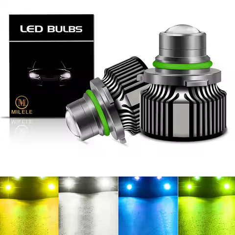 2pcs Laser Lens H7 H11 LED Fog Light Bulb H8 H9 9005 HB3 9006 HB4 CSP 8000K 6000K 3000K Automotive Turbo Headlight Fog Lamp 12V