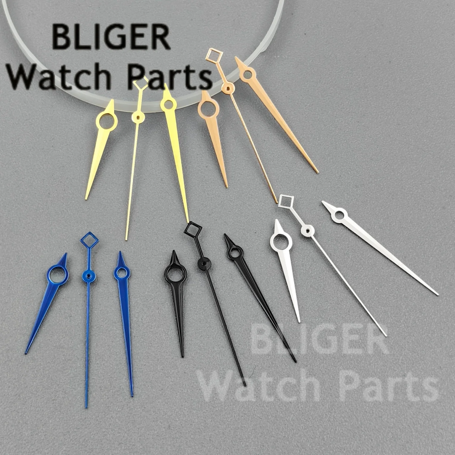 

BLIGER Синий Черный Серебристый Золотой Розовое Золото Стерильные Стрелки Подходят для NH35 NH36 ETA2824 PT5000 Miyota8215 DG2813 Автоматический Механизм