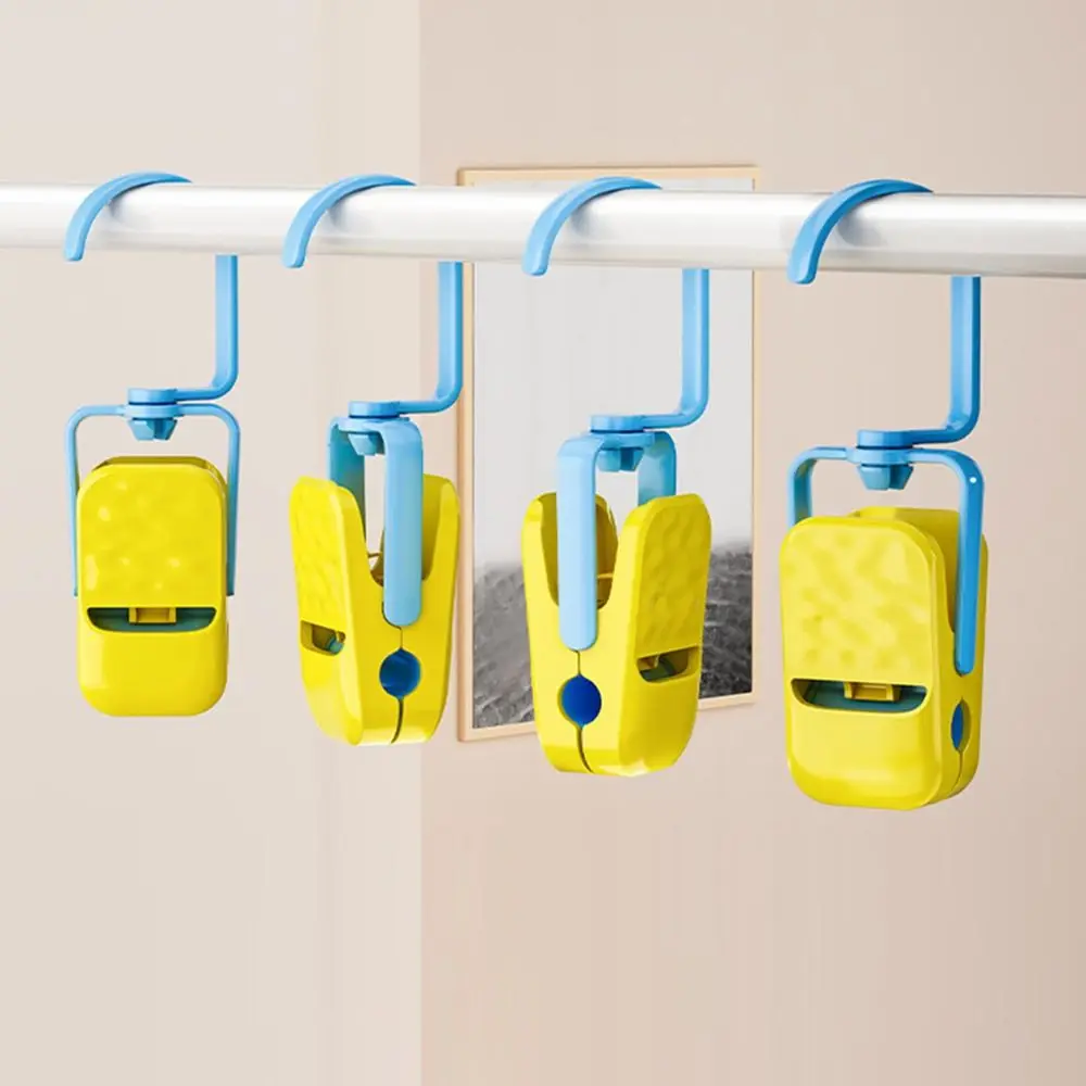 

12pcs Plastic Clothespin Hanger No Pressing Marks Multifunctional Drying Rack Windproof Fixed Clothes Drying Clip Household