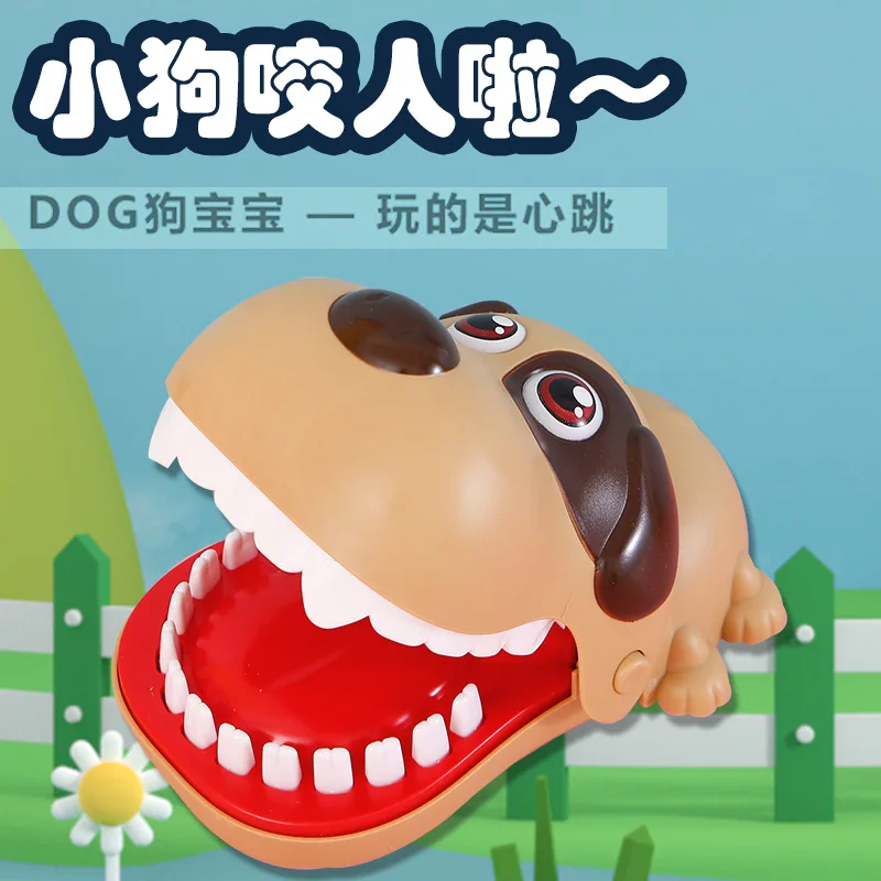 Finger Biting Puppy Toy Tiktok The Same Style Bite People By Teeth Trick Party Decompression Dinosaur Toy