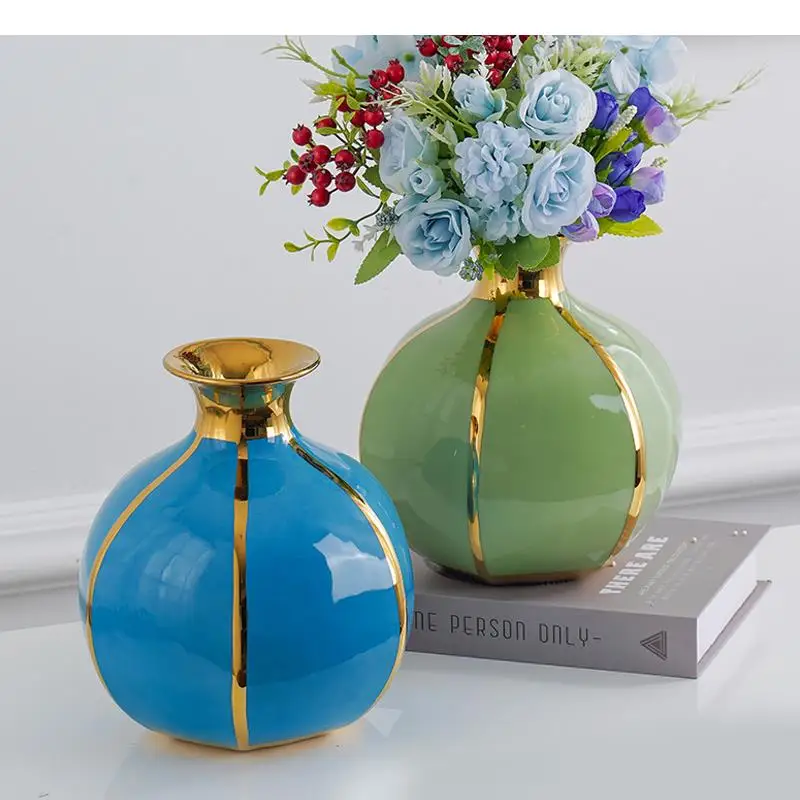 

Home Decoration Accessories Ceramic Vase Desktop Hydroponic Ornaments Flower Arrangement Container Decor Vases