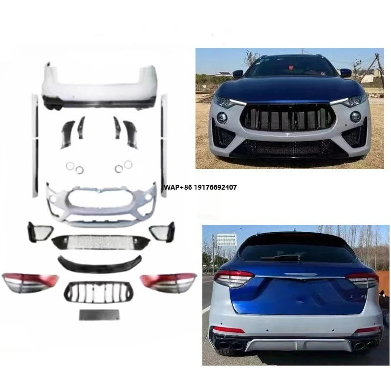 Newest Automotive Accessories Bumper Body Kit for  Levante Body Kit with Front Rear Bumper Grille Side Skirt
