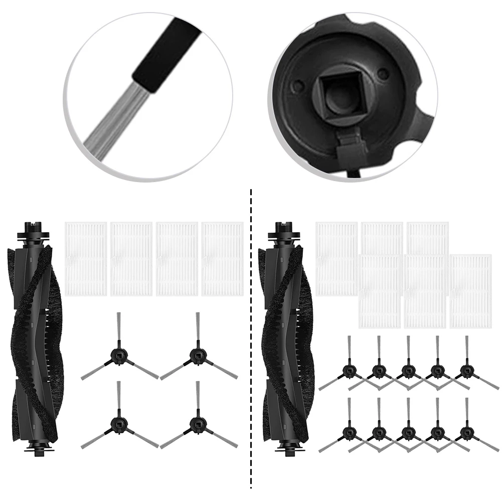 

Main Brush Side Brush Filter Kit For Vexilar For W7 W9 W11 Robot Vacuum Cleaner For Floor Efficient Dirt And Debris Removal