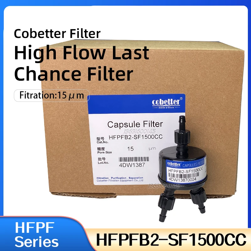 

Cobetter Inkjet Printer Capsule Ink Filter 3-way HFPFB2-SF1500CC 15u UV Black Filter For Docan Flora Textile Machi