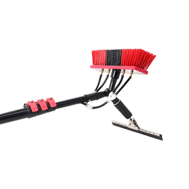 

Telescopic Pole Different Size Solar Panel and Window Cleaning Brush with Scraper Blades