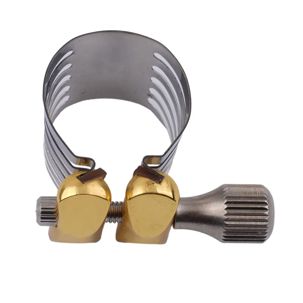 مشبك الساكسفون ساكس ربط قابل للتعديل لأجزاء قطعة الفم تينور الساكسفون استبدال فضي سهل التركيب