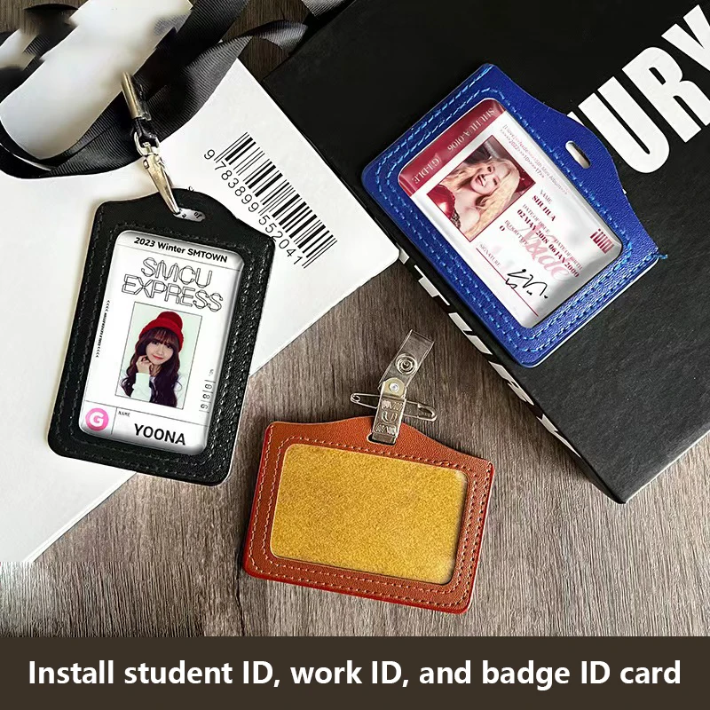 Retractable ID Tag Working Permit Case Cover Badge Holder Staff Work Pass Access Work Card Holder Cover Sleeve Badge Protector