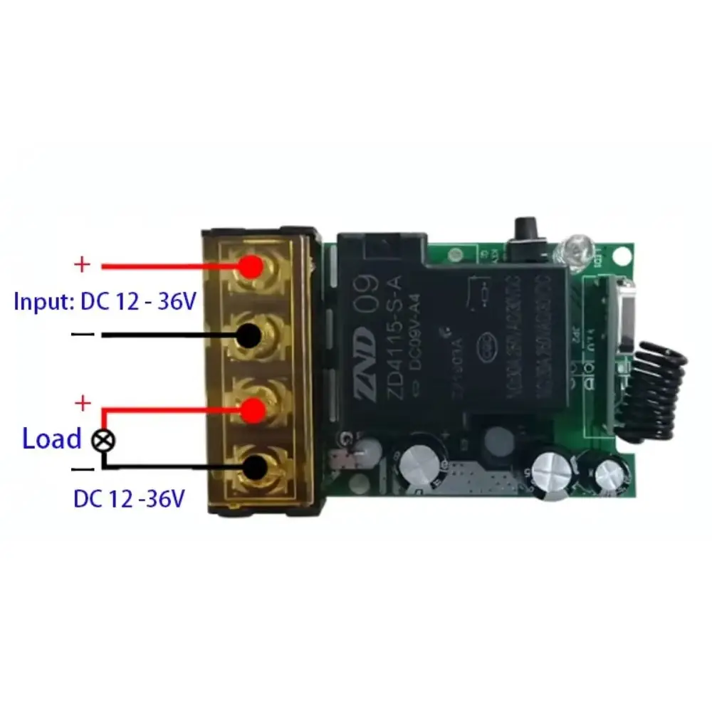 

433Mhz Remote Control Switch High Power 8V-72V Wireless Controller Blasting Flash Convenient Smart Switch LED Lamp Controller