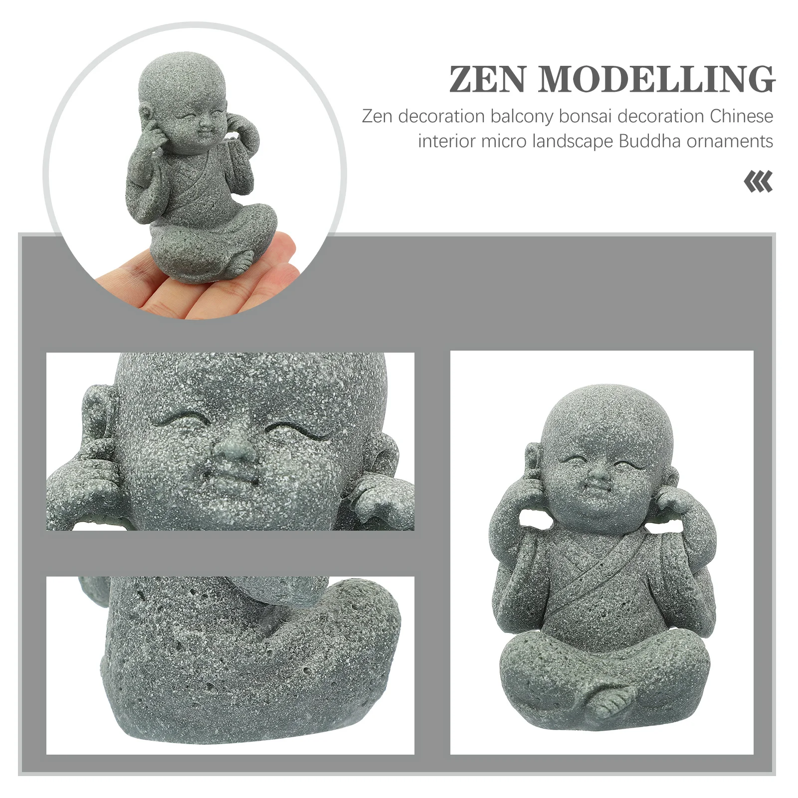 

Decorative Monk Figure Wear-Resistant Exquisite Desktop Monk Decor Aquarium Home Accessory Aquarium Accessory