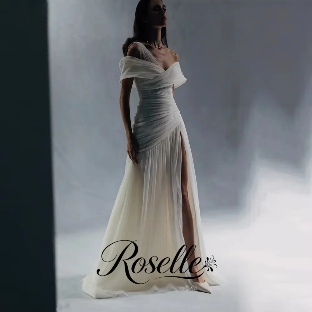 Aviana Customized One Shoulder Bridal Gown Ruched Bodice High Side Split Tulle Fabric Lace Up Backless Sweep Train A-Line 2026