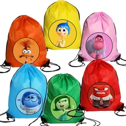 Inside Out 2 Joy Girls Boys Child Cartoon Drawstring Bag Sports Waterproof Backpack Bundle Pocket Terylene Bag Anime Gift