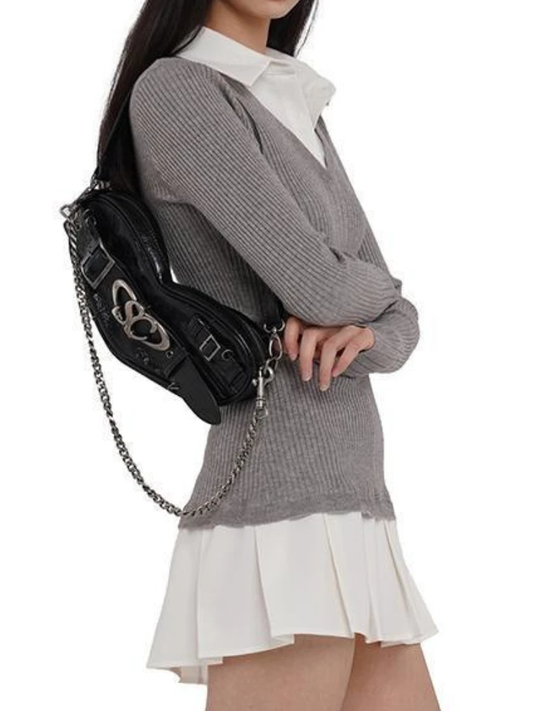 2025 ใหม่ฤดูใบไม้ร่วงปลอม 2 ชิ้นชุดเสื้อคอวีสไตล์จีบ A-Line แขนยาว Street Academic Slimming ชุดมินิ