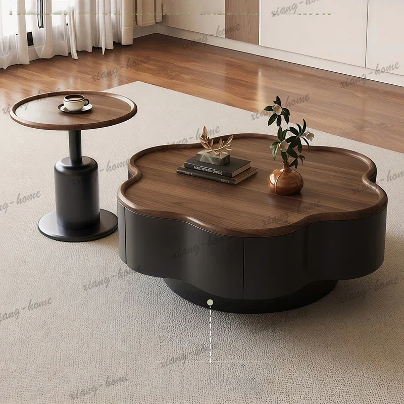 Factory Direct Antique Aesthetic Coffee Table Modern Wood Unique Minimalist Simple Clear Side Table Designer Luxury Meubles Home