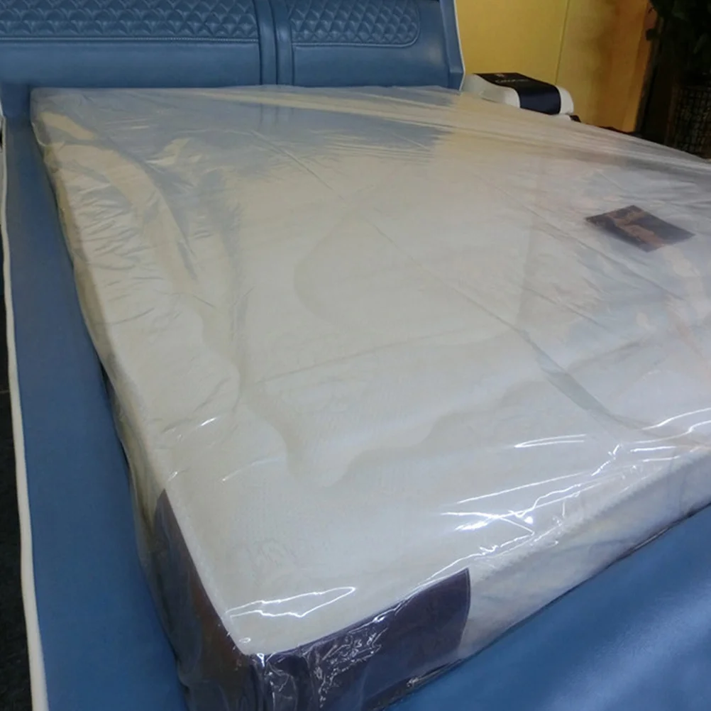 

1 pc Self-Adhesive Mattress Protector Pe Waterproof Dustproof Bed Bug Proof Moving Storage Bag For Mattress Up To 220X250Cm