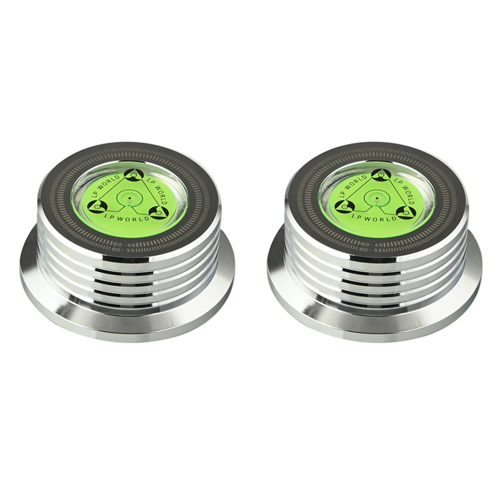 

ABVO-2X Универсальный 60 Гц LP виниловый проигрыватель проигрывателей дисков стабилизатор проигрывателя с уровнем алюминиевого сплава весовой зажим серебристый