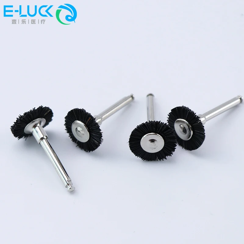 Dental Polishing Brush Wheel Wool Cotton Polishing Black Goat Hair Brush for Low Speed Contra Angle Handpiece Dentist Tools