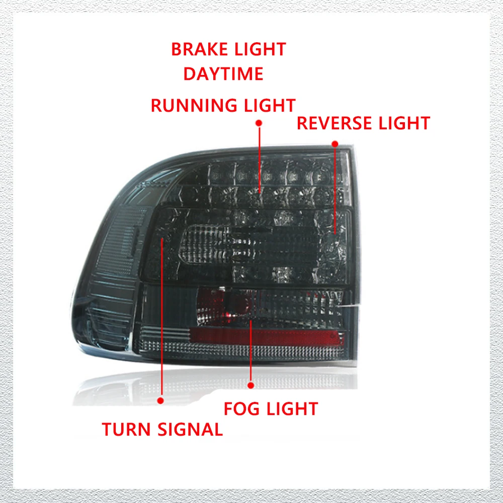 ポルシェ カイエン 955型 LED 左側 テールランプ 社外品 ポルシェ カイエン 955 2003-2007用 LEDテールライト 新型 LEDカー