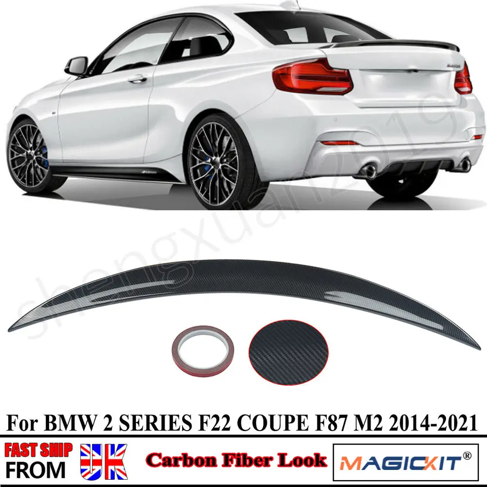 

Tail Trunk Roof Spoiler For BMW 2 Series F22 F87 218d 220i 230i M2 2014-2021 M Performance Rear Boot Lip Spoiler Carbon Look