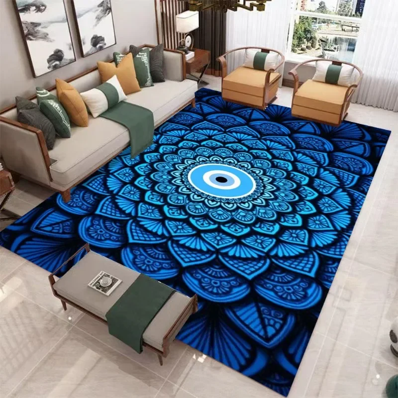 Mysterious Palm Carpet Mat Rug  Mandala Bohemian Mystic Effect Durable Home Decoration Living Room Meditation Room Floor Mat