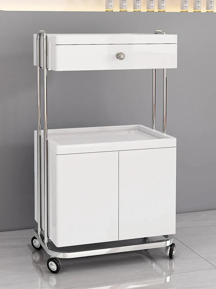 Serving Beautify Barbershop Salon Trolley Tool Cart Multifunction Bedroom Salon Trolley Carrello Attrezzi Beauty Furniture HDTC