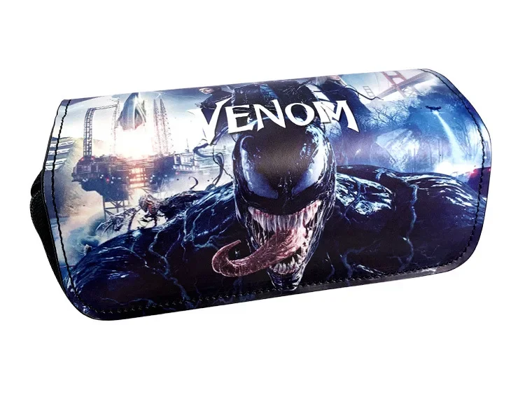 Hot Movie Venom Surrounding Large Capacity Double-zip Pencil Case Pencil Bag Wallet Student Supplies School Appliance