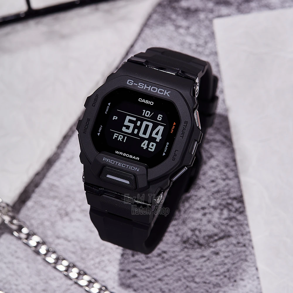 Casio-reloj G-SHOCK para hombre, pulsera inteligente con Bluetooth, cubos para correr, pantalla grande, cuadrado