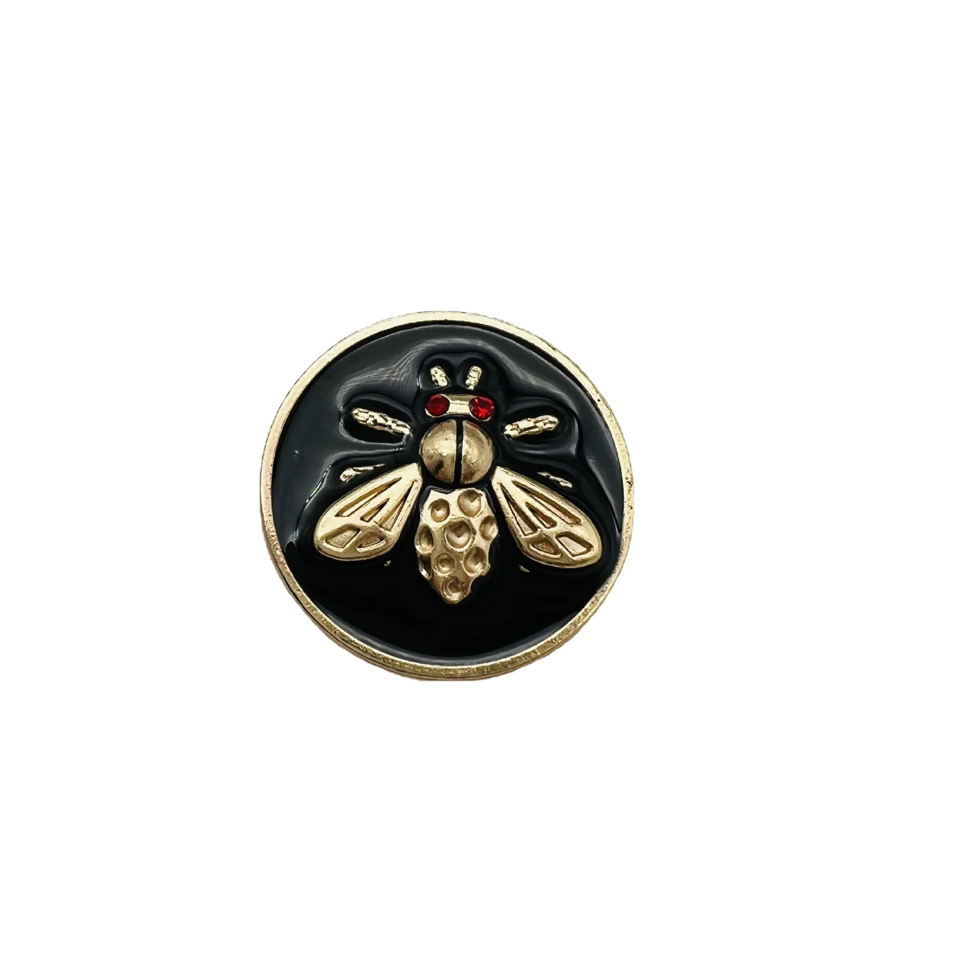 6Pcs Round Vintage Bee Metal Buttons For Clothing Fashion Designer Bee Buckles Coat Jacket Sweater