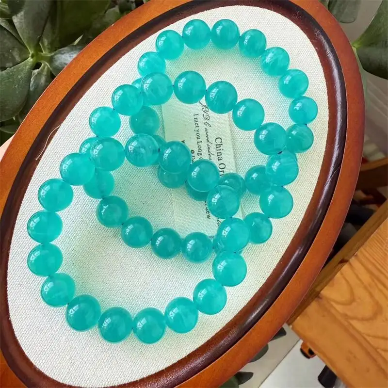 

10MM Natural Amazonite Bead Bracelet Color Beads Fashion Fresh Jewelry Men and Women Single Circle Gift