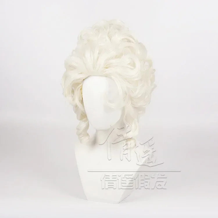 Noble Queen Wig Blonde Curly Hair Cosplay Wigs For Women Halloween Carnival Purim Masquerade Court Party Prop