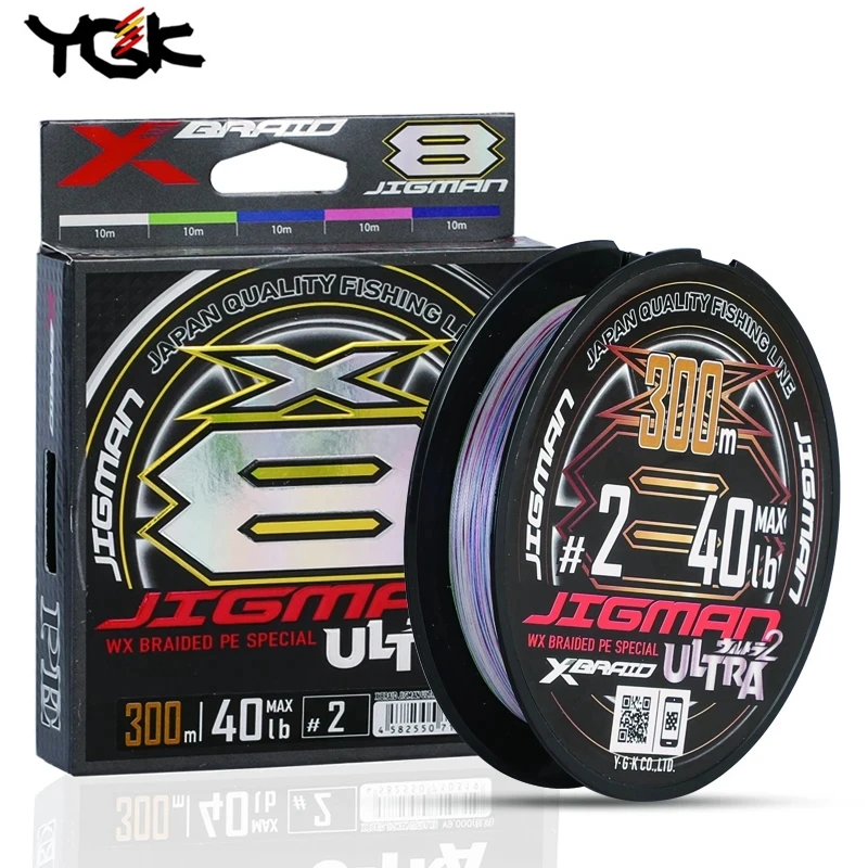 

YGK-Upgrade X8 Braid Jigman Ultra PE Fishing Line, Multicolored High Strength, Ocean Fishing Line, Made in Japan, 200m, 300m