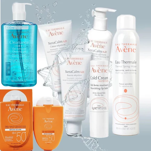 Imagen 1 del producto Avene Original Series cuidado de la piel Spray hidratante duradero limpieza profunda removedor de maquillaje nutre labio Blam limpiador facial protector solar